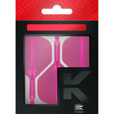 K,Flex Neon Pink No2 One Piece Dart Flights by Target image showing the retail packaging.