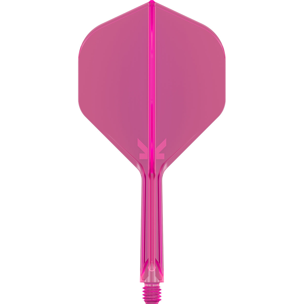 K,Flex Neon Pink No2 One Piece Dart Flights by Target main product image on a white background.