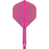 K,Flex Neon Pink No2 One Piece Dart Flights by Target main product image on a white background.