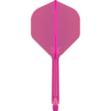 K,Flex Neon Pink No2 One Piece Dart Flights by Target main product image on a white background.