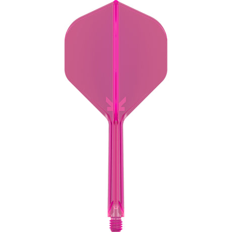 K,Flex Neon Pink No2 One Piece Dart Flights by Target main product image on a white background.