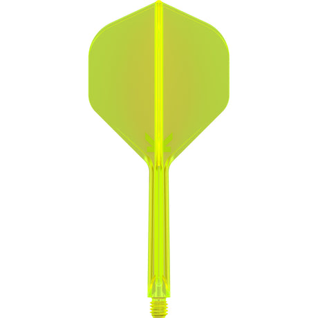 K,Flex Neon Yellow No2 One Piece Dart Flights by Target main product image on a white background.