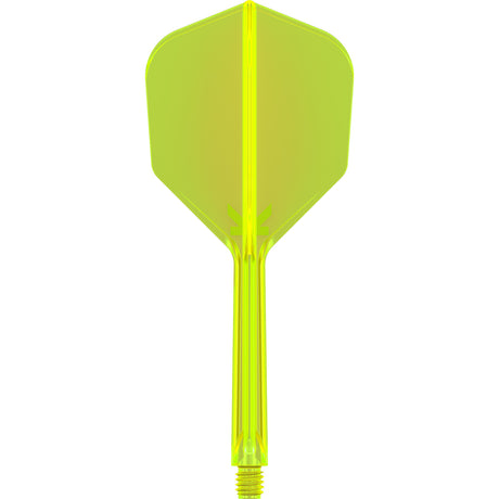 K,Flex Neon Yellow No6 One Piece Dart Flights by Target main product image on a white background.
