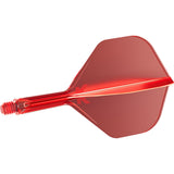 K,Flex Red No2 One Piece Flight by Target angled view highlighting the product design and profile.