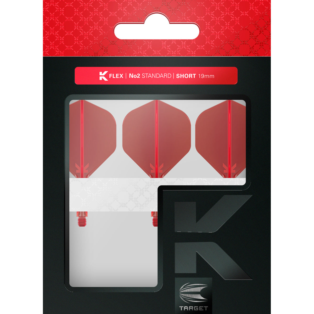 K,Flex Red No2 One Piece Flight by Target image showing the retail packaging.