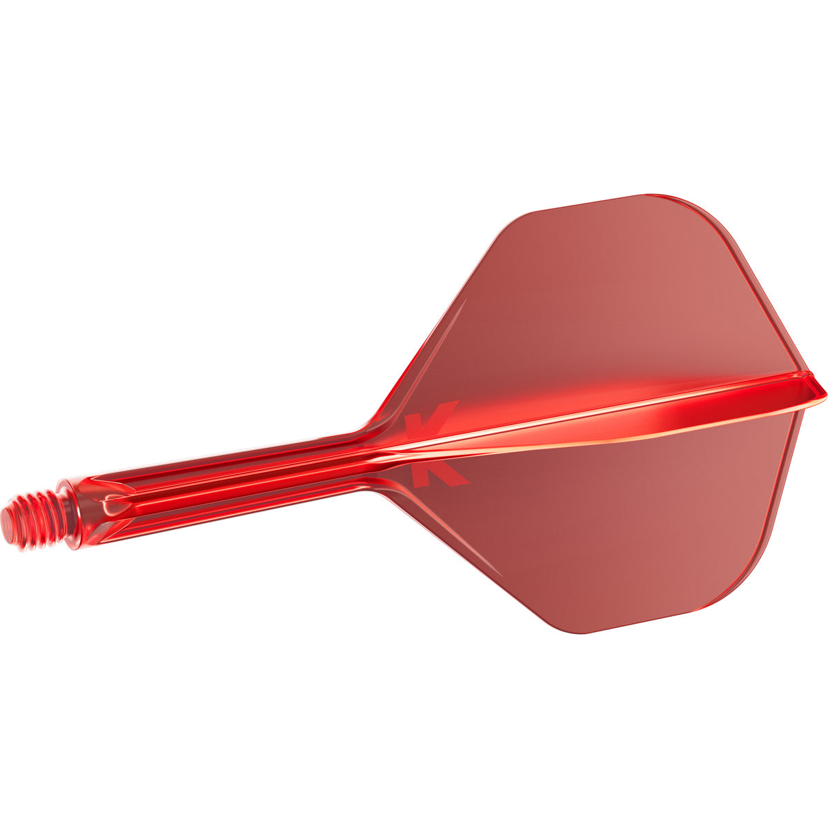K,Flex Red No2 One Piece Flight by Target angled view highlighting the product design and profile.
