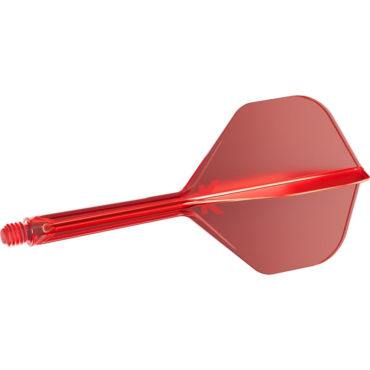 K,Flex Red No2 One Piece Flight by Target angled view highlighting the product design and profile.