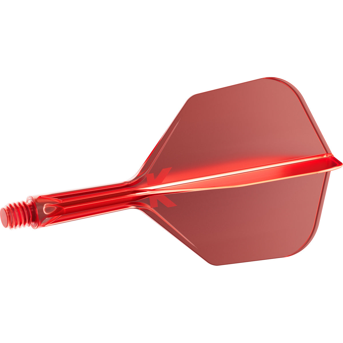 K,Flex Red No6 One Piece Flights by Target angled view highlighting the product design and profile.