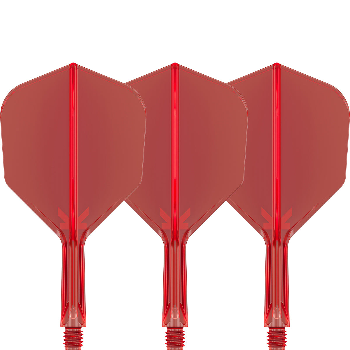 K,Flex Red No6 One Piece Flights by Target main product image on a white background.