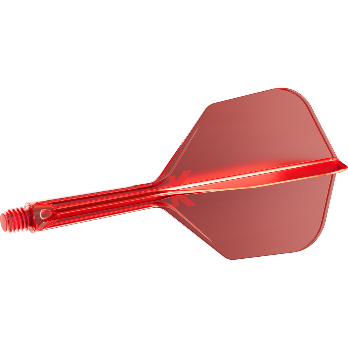 K,Flex Red No6 One Piece Flights by Target angled view highlighting the product design and profile.
