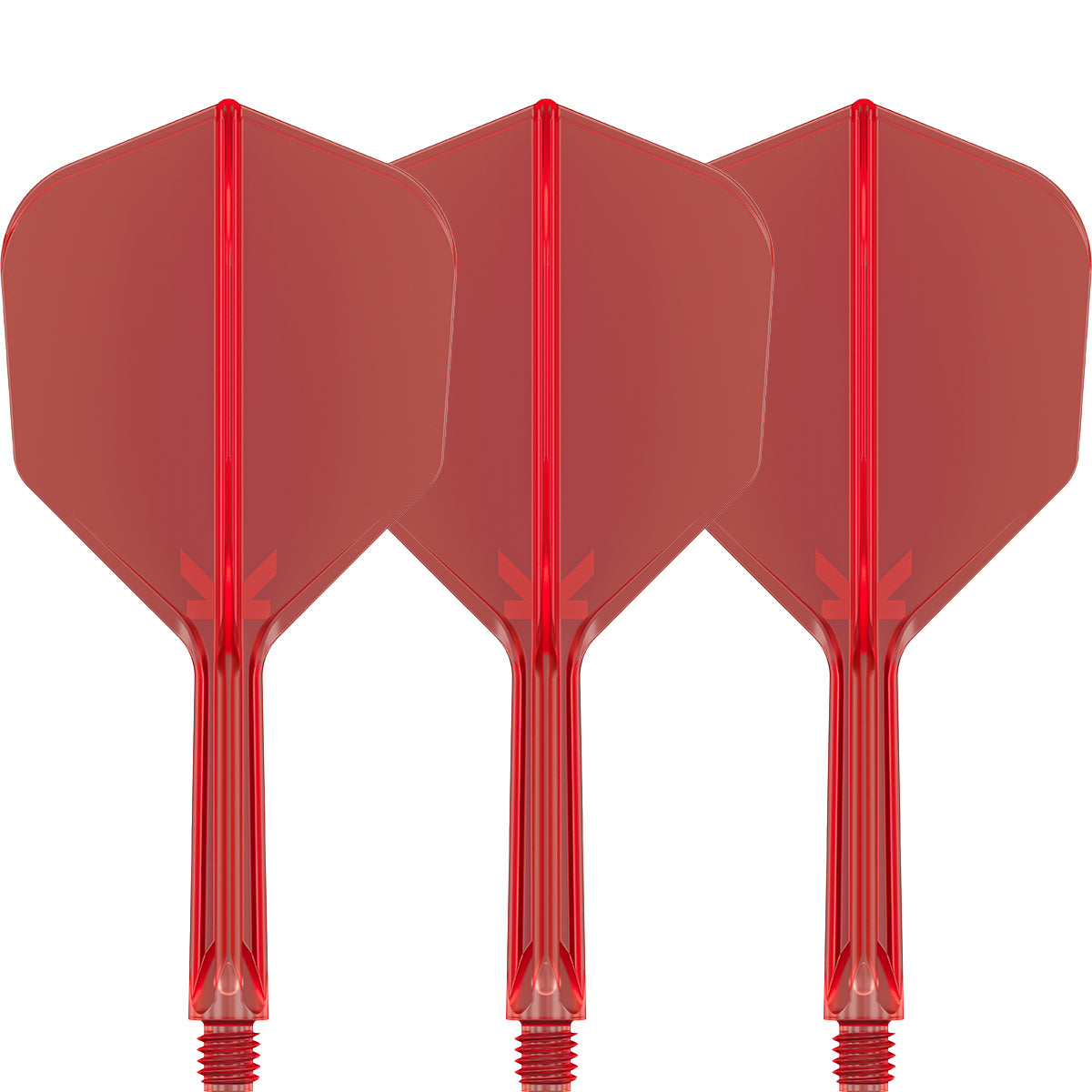 K,Flex Red No6 One Piece Flights by Target main product image on a white background.