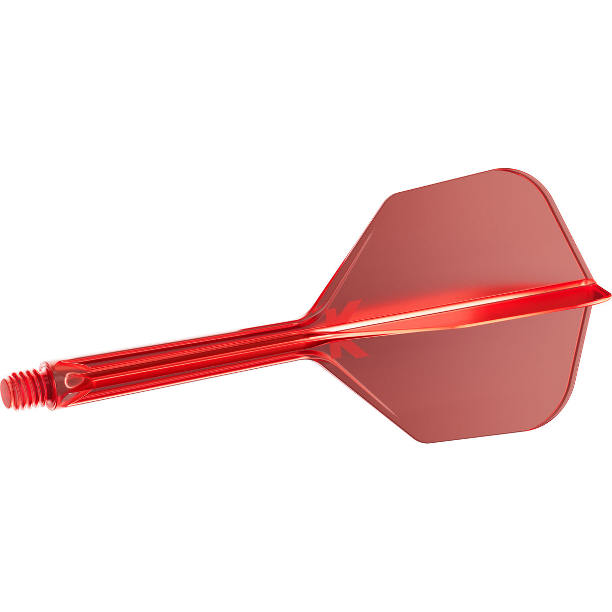 K,Flex Red No6 One Piece Flights by Target angled view highlighting the product design and profile.