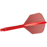 K,Flex Red No6 One Piece Flights by Target angled view highlighting the product design and profile.