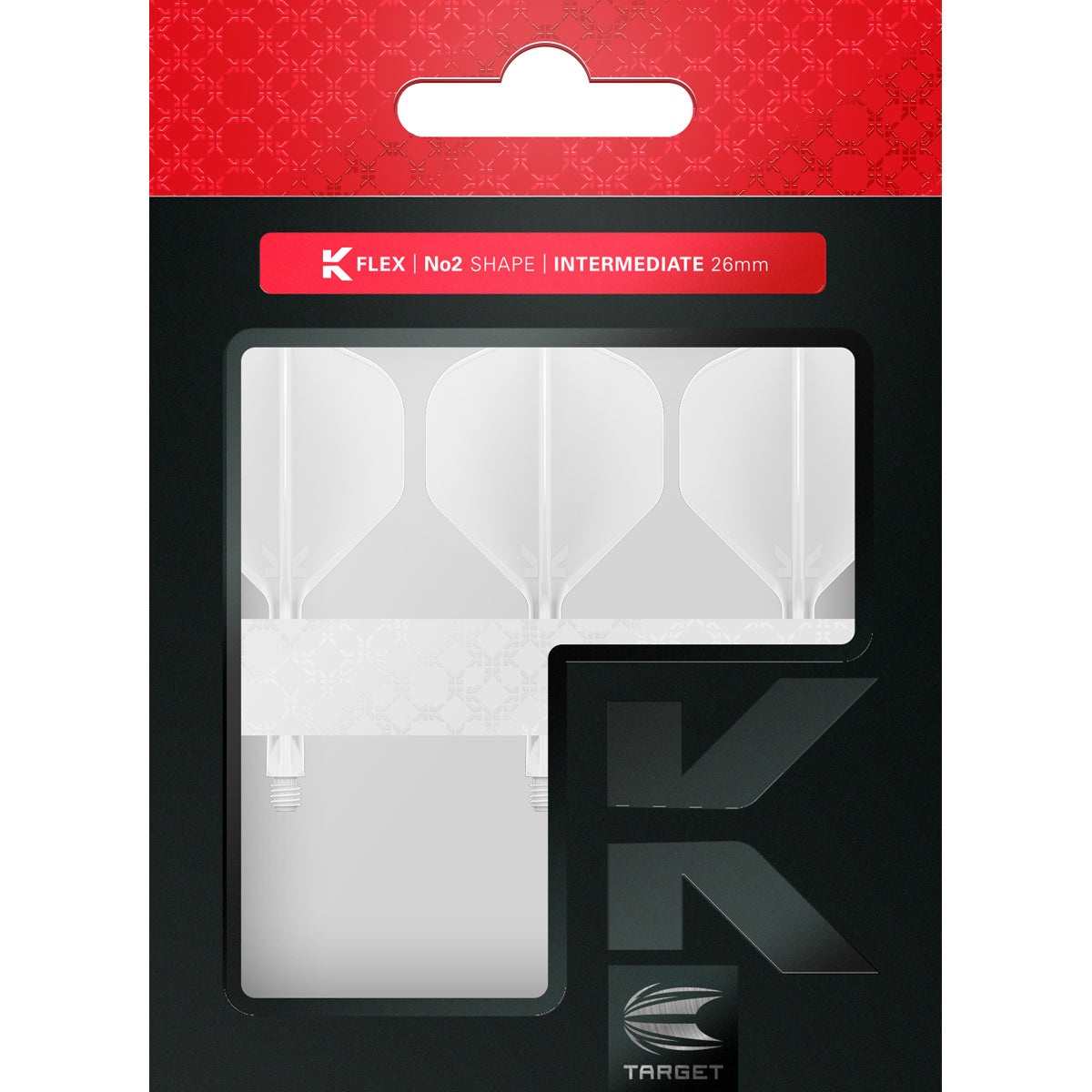K,Flex White No2 One Piece Flight by Target image showing the retail packaging.