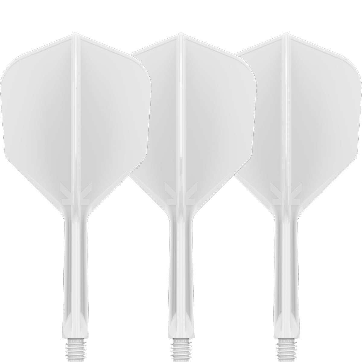 K,Flex White No6 One Piece Flights by Target main product image on a white background.