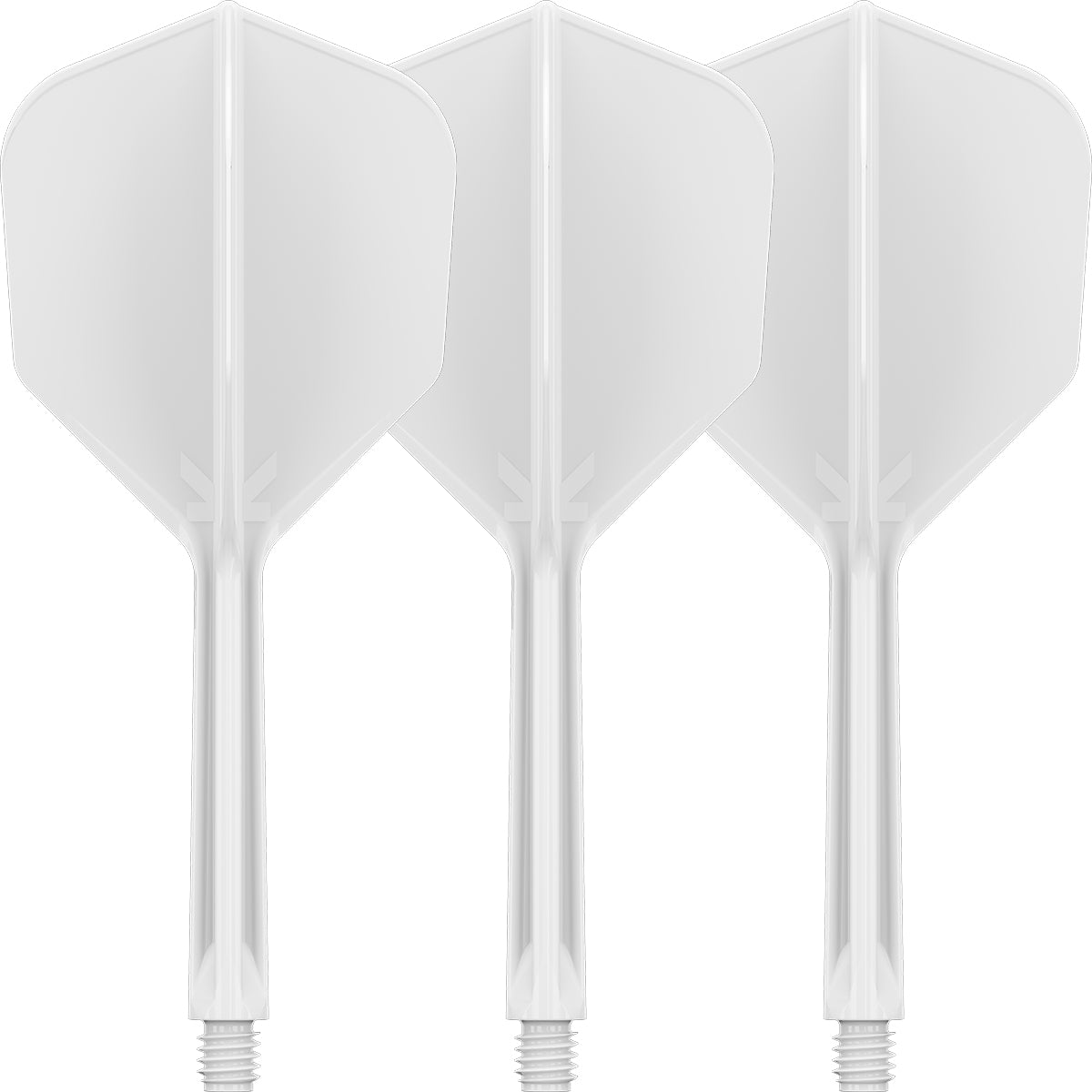 K,Flex White No6 One Piece Flights by Target main product image on a white background.