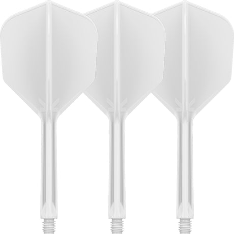 K,Flex White No6 One Piece Flights by Target main product image on a white background.