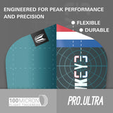 Kevin Doets Pro Ultra Dart Flights x 3 Sets by Target image highlighting the Pro.Ultra flight range and key performance features.