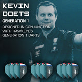 Kevin Doets Pro Ultra Dart Flights x 3 Sets by Target image highlighting the compatible Target Kevin Doets dart range.