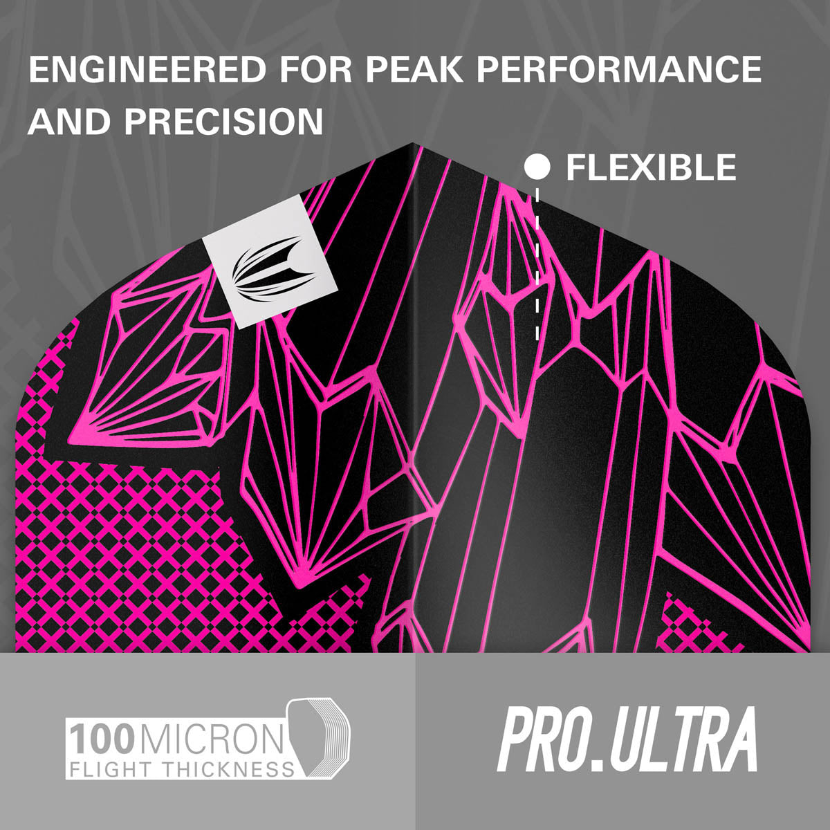 Target Lorraine Winstanley G2 Pro Ultra Dart Flights (3 Sets) image highlighting the Pro.Ultra flight range and key performance features.