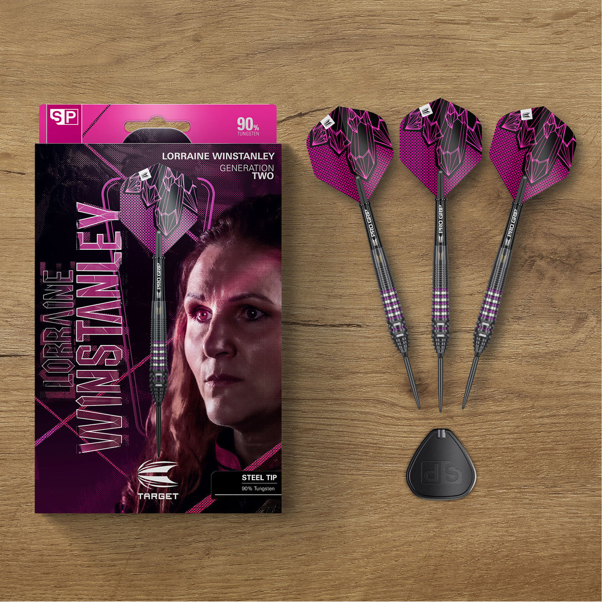 Lorraine Winstanley G2 darts lifestyle image featuring a premium darts setup and modern playing environment