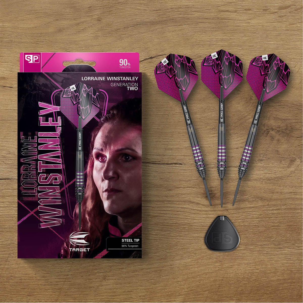 Lorraine Winstanley G2 darts lifestyle image featuring a premium darts setup and modern playing environment