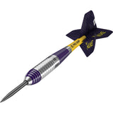 Luke Littler Brass Steel Tip Darts close up image highlighting the barrel grip texture and brass finish detail