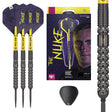 Luke Littler SP Steel Tip Darts main product image showing the box, darts, flights, shafts, and included accessories