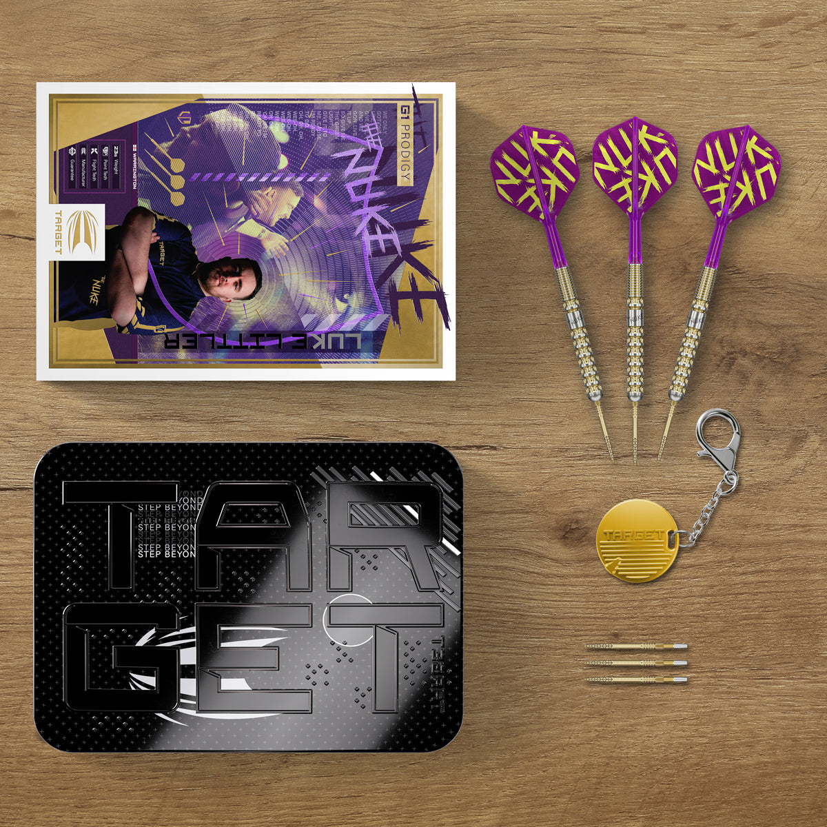 Target Darts Luke Littler G1 Prodigy 90% Steel Tip Darts – Double