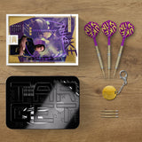 Luke Littler G1 Prodigy SP Steel Tip Darts lifestyle image featuring the darts in a premium playing environment