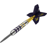 Luke Littler Loadout SP Steel Tip Darts dynamic angle view showing the barrel and grip up close