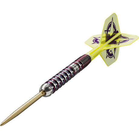Luke Littler World Champion 2025 Edition Steel Tip Darts close up image highlighting the barrel grip and precision detailing