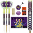 Luke Littler World Champion 2025 Edition SP Steel Tip Darts main product image showing the darts, packaging, flights, shafts, and included accessories