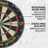 Luke The Nuke Littler Dartboard Set by Target image highlighting the number ring and the staple free bullseye