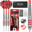 Nathan Aspinall Brass Steel Tip Darts main product image showing the darts, packaging, flights, shafts, and included accessories