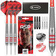 Nathan Aspinall Brass Steel Tip Darts main product image showing the darts, packaging, flights, shafts, and included accessories
