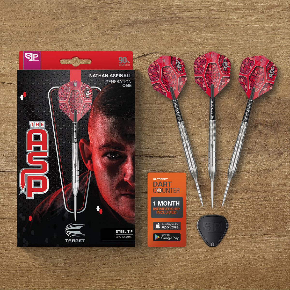 Nathan Aspinall G1 darts lifestyle image featuring a premium darts setup and modern playing environment