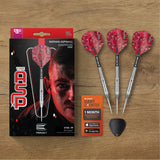 Nathan Aspinall G1 darts lifestyle image featuring a premium darts setup and modern playing environment