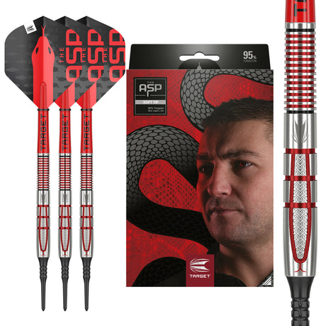 Nathan Aspinall G2 Soft Tip Darts main product image showing the darts, packaging, flights, shafts, and included accessories