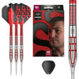 Nathan Aspinall G2 SP Steel Tip Darts main product image showing the box, darts, flights, shafts, and included accessories