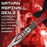 Nathan Aspinall G2 SP Steel Tip Darts player card image showing the collaboration with professional darts player Nathan Aspinall