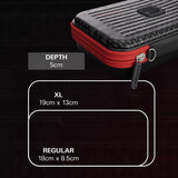Target Nathan Aspinall Takoma Ghost XL Dart Case dimensions image showing product measurements and storage capacity