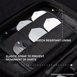 Target Nathan Aspinall Takoma Ghost XL Dart Case image highlighting the internal storage compartments, straps, and accessory holders