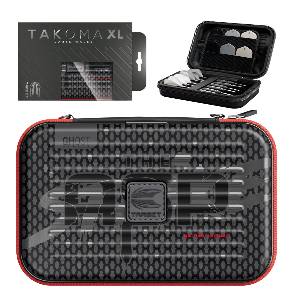Target Nathan Aspinall Takoma Ghost XL Dart Case main product image showing the case and included contents