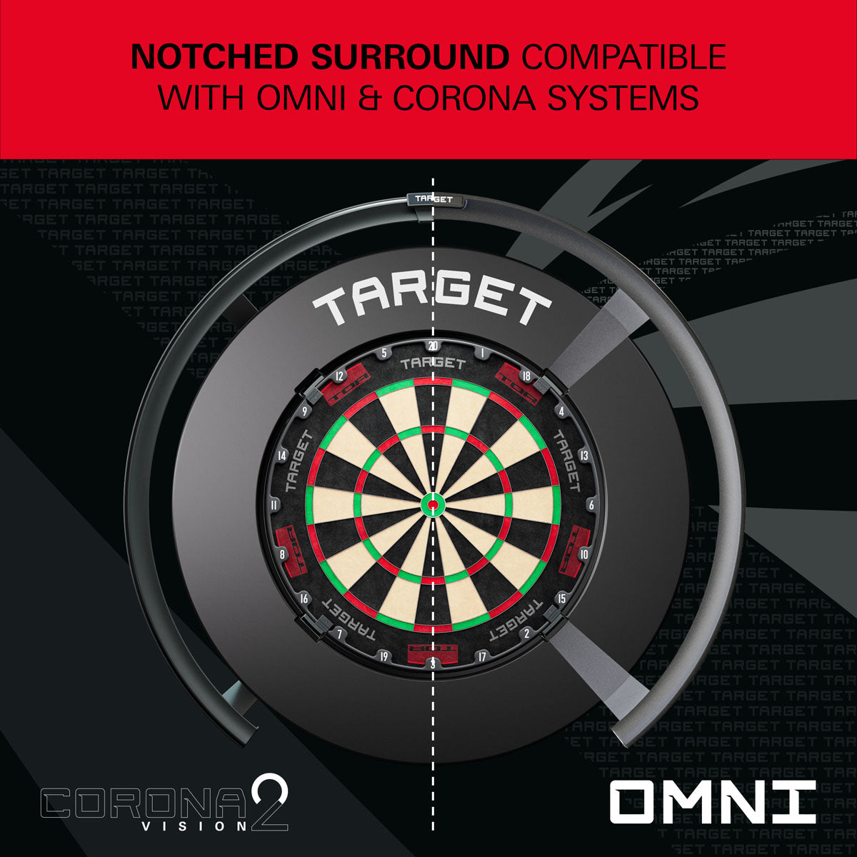 Target Notched Dartboard Surround