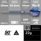 Target Paige Pauling G1 Swiss Point 90% Tungsten Steel Tip Darts