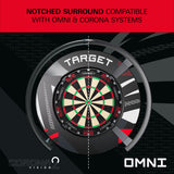 Target Patterned Notched Dartboard Surround