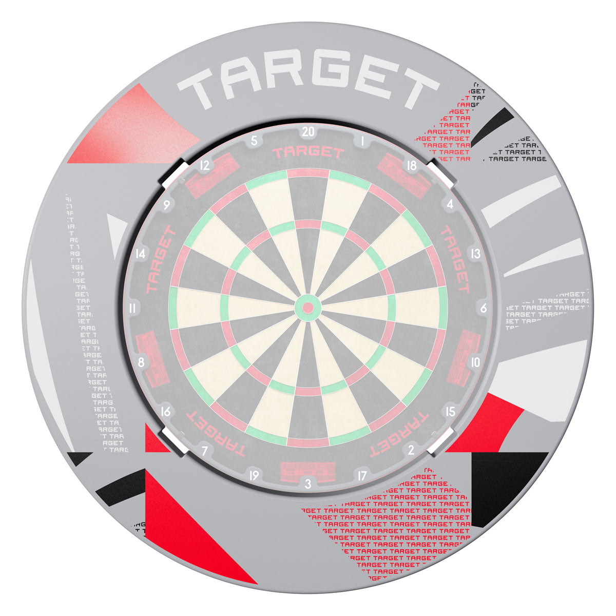 Target Patterned Notched Dartboard Surround