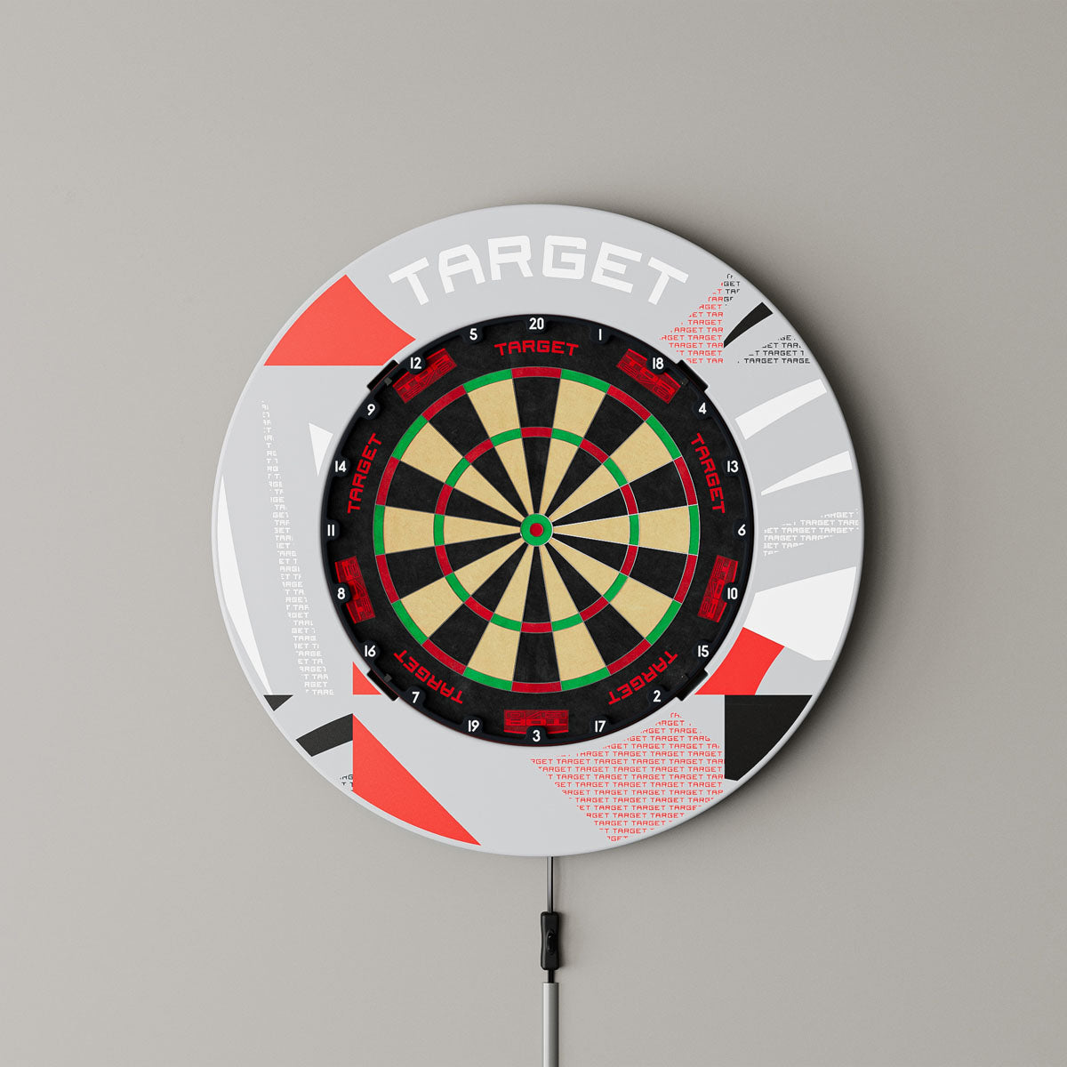 Target Patterned Notched Dartboard Surround