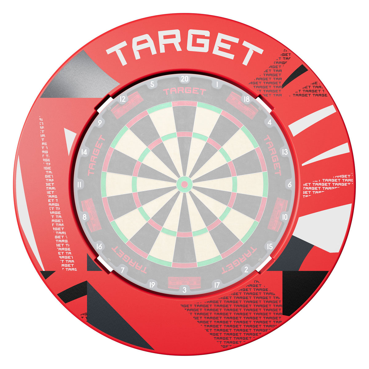 Target Patterned Notched Dartboard Surround